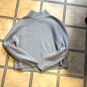 Excellent condition. Merino Wool-Blend Ribbed Turtleneck Sweater
